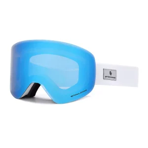 Polarized Windproof Frameless Interchangeable Strap Lens Anti Fog UV400 Ski Goggles Magnetic Cylindrical