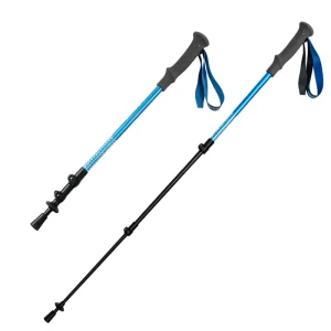 Portable Foldable Blue Carbon Fiber Trekking Poles 660-1350mm Adjustable Length 182g