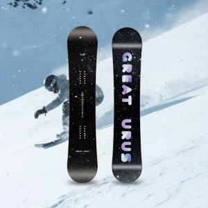 Premium Quality Carbon Fiber All Mountain Snowboard with Poplar Wood Core for Adult Men Featuring Asymmetrical Hem Design
