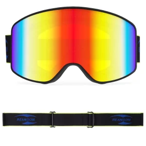 Profession Snowboarding Yellow Frame Snow Goggles Skiing Goggles Antifog Mirror Coating Dual Lens Ski Eyewear
