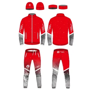 Professional Custom Printed Manufacturing Cross Country Skiing Suits Sets Unisex All Seasons 260g Polyester Flame Retardant
