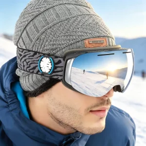 Professional Custom Printing Logo Design Ski Snowboard Goggles Anti Fog TPU Frame UV400 Protection Adjustable Sports Eyewear