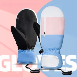 Professional Customized Embroidery Waterproof Winter Ski Snowboarding Gloves Fleece Insulation Touchscreen Compatible Unisex