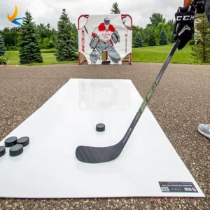 Professional Impact Resistant PE Hockey Shooting Pads Custom Cutting Equipment for Ice Hockey Training Protection