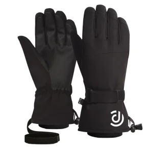 Professional Winter Ski Gloves Full Finger Insulated Anti slip Padded Palm Waterproof Polyester Hook Loop Closure Unisex Gloves