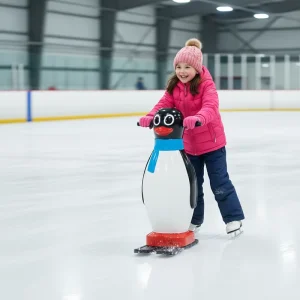 QIQU Beginner Training Aid Industrial Blow Molded HDPE Rink Safety Equipment CE Certified Waterproof Universal Penguin Ice Skate