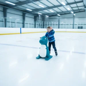 QIQU Exclusive Ice Arena Rink Equipment HDPE Beginner Training Aid for Adult & Kid Universal Dinosaur Buddy Ice Skate Helper