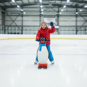 QIQU Ice Rink Safety Equipment Blow Molded HDPE Beginner Training Aid for Adults & Kids Universal Penguin Buddy Ice Skate Helper