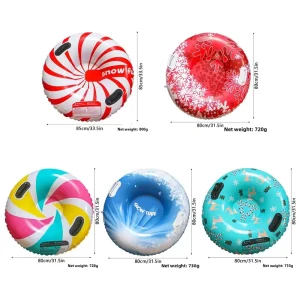 Ready-to-Ship Inflatable Snow Tube 90 cm Anti-Roll Thickened PVC Outdoor Children’s Sledding