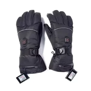 Rechargeable Heated Ski Gloves with Polyester Thermal Lining for Outdoor Use