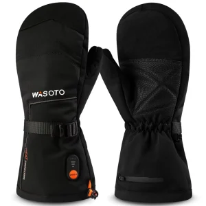 Rechargeable Heated Ski Mittens for Skiing, Camping and Hiking for Men and Women