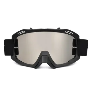 Retro Mountain Biking Motocross Goggles with Mirror Lens and Tear-Offs