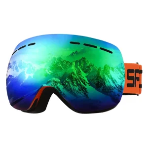Retro Polycarbonate Ski Goggles Polarized Mirror Lens Snow Sports Glasses OEM Windproof Snowboard Skiing Sunglasses Custom Logo