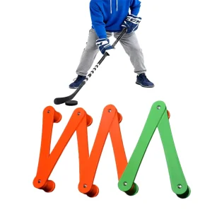 S001 2 ABS Plastic Hockey Stick Handling Trainer Adjustable 5 7 Section Puck Control Equipment