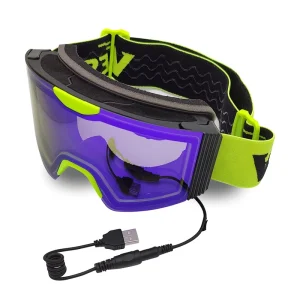 SK801H Heated Ski Goggles Magnetic Lens Electrothermal Anti-Fog System Snowmobile Goggles