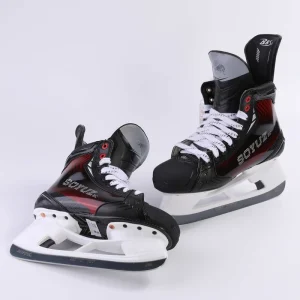 SOYUZ BBS SP Professional Carbon Fiber Ice Hockey Skates Rental with Helmet Hockey Stick Puck