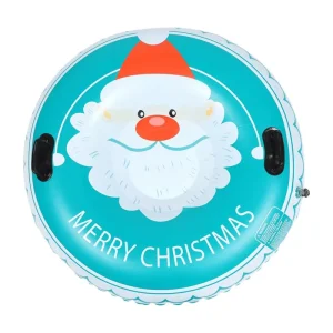 Santa Claus Inflatable Snow Sled with Two Handles