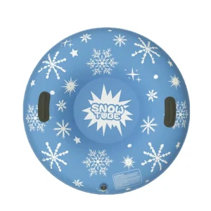 Single Heavy Duty Inflatable Snow Tube 2 Person Ride 0.4mm PVC Quick Release Valve Winter Fun Sledding and Tubing
