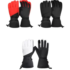 Ski Gloves for Men Women Outdoor Sports Water Repellent Windproof Thickened Sherpa Cotton Winter Gloves Full Weight Lifting