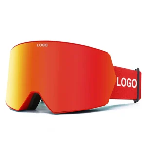 Ski Goggles CE Windproof UV400 Protection Anti-Fog Magnetic PC Frame