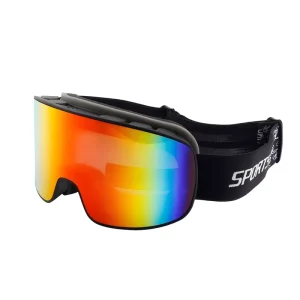 Ski Goggles Double-Layer Anti-Fog Anti-Blue Lenses Semi-Rimless TPU Frame Adjustable Strap