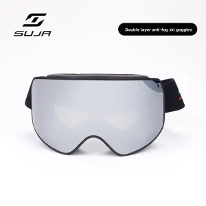 Ski Goggles Double Layer Anti Fog Anti Reflective Polarized Magnetic Attachment High Definition Radiation Proof TR90