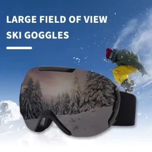 Ski Goggles Double-Layer Anti-Fog Large Field of Vision Spherical UV Protection Colorful Frame Unisex
