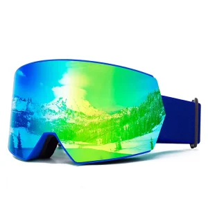 Ski Goggles Mirror Polarized Lens UV400 Protection Snowboard Glasses Skiing Safety OEM Magnetic Snow Sports Eyewear Custom Logo
