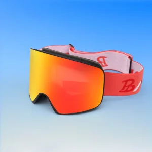 Ski Goggles Modern Style Women Fashion Mirrored Cylindrical Lens Anti fog UV400 Protection Windproof Adjustable Strap Sports