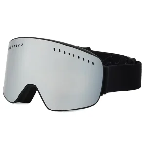 Ski Goggles Polarized Frameless Double Lens Magnetic Mountaineering UV400 Anti-Fog Adjustable Strap for Men Women Snowmobile