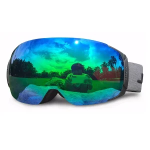 Ski Goggles UV400 Protection Interchangeable Magnetic Mirror Lens Polarized Snowboard Glasses