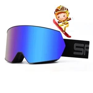 Ski Goggles UV400 Protection Mirror Anti-Fog Lenses OTG Magnetic