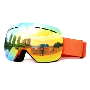 Ski Goggles with Coated Polarized Anti-Fog Lens for Skiing and Snowboarding