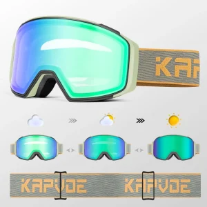 Ski Goggles with Photochromic Lens, Anti-Fog and 100% UV Protection