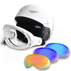 Ski Helmet with Interchangeable Magnetic Lens Ski Goggle Adjustable Custom Color