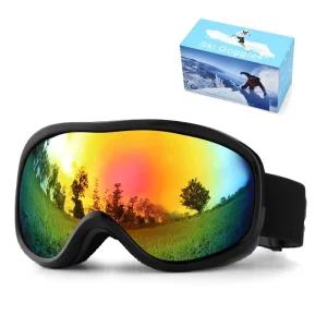 Ski Mountaineering Goggles Anti-Fog Windproof Double-Layer Sponge for Men and Women