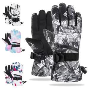 Ski Snow Gloves Waterproof Windproof Breathable Winter Warm Touchscreen Anti slip with Pocket for Skiing Snowboarding Cycling