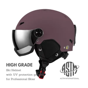 Ski Snowboard Helmet Adjustable Casque De Ski Visor Removable Liner&Ear Pads Certified ABS +EPS Snow Helmet With Goggles