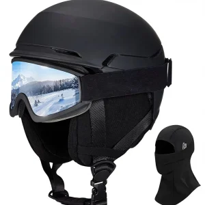 Ski and Snowboard Helmet for Adults Lightweight Adjustable Unisex with Goggles Compatibility