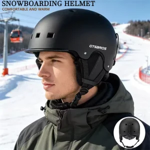 Ski and Snowboard Helmets for Men and Women Adjustable Thick Ear Pads M/L Sizes