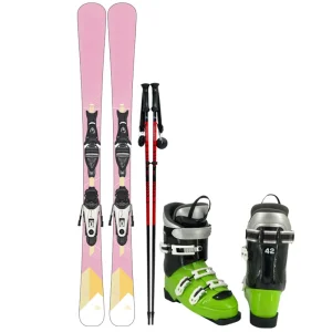 Ski and Snowboard Set with Bindings, Helmets, Boots and Steel Cap Construction