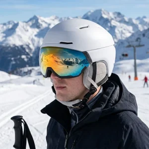 Skiing Helmet Revo Lens 100% UV Protection Ski Helmet with Goggles