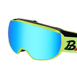 Slim-Frame Low-Profile Ski Goggles Anti-Fog Windproof UV400 Adjustable