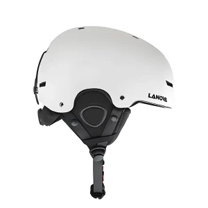 Snowboard and Ski Helmet with Warm Ear Parts and Long Fur Lining