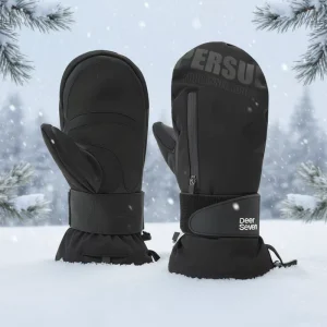 Snowboarding Piste Carving Gloves Built in Wrist Protection Touchscreen Compatible Design Windproof Waterproof Unisex Outdoor