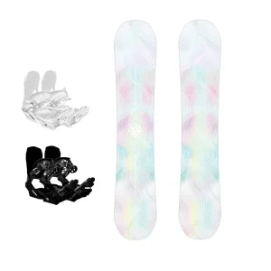 Snowboarding Training Equipment Fast Wear Binding Personalizzato 149 cm Custom logo Soft Camber Snowboard Set