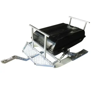 Snowmobile ATV Box Trailer Snowmobile Dolly & Carrier Double Sled with Accessories for Winter Sports & Log Sled