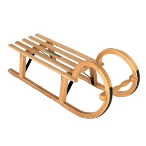 Solid Wood Adult Foldable Sled with Backrest