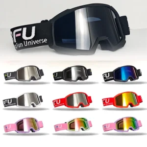 Spherical Ski Goggles UV400 OTG Design Women’s Snowboard Cycling Goggles Helmet Compatible Lightweight Replaceable Lens