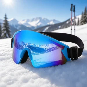 Sports Glasses Iridescent Mirror Shield Lens Adjustable Strap Ski Cycling Protective Eyewear Outdoor Unisex Custom
